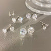 Wholesale Stainless Steel Geometric Electroplated Diamondencrusted Screwbuckle Earrings For Women