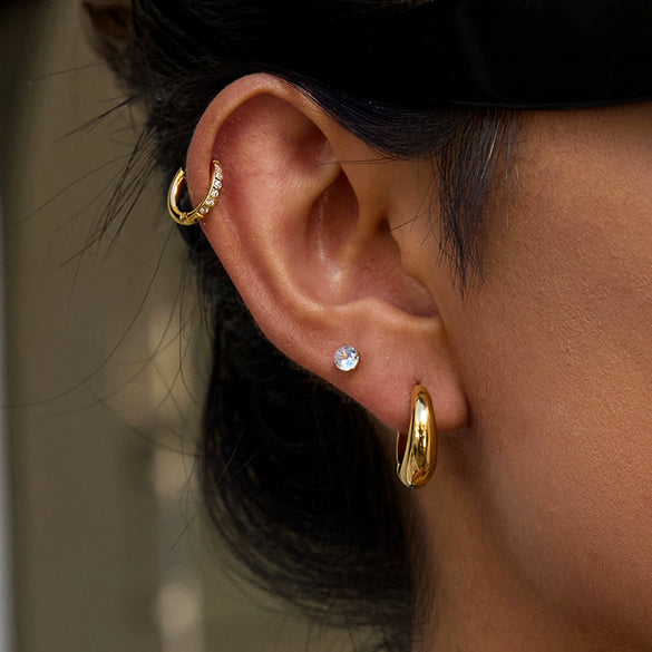 Wholesale Stainless Steel Geometric Electroplated Earrings For Women Light Luxury High End Non Fading