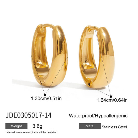Wholesale Stainless Steel Geometric Electroplated Earrings For Women Light Luxury High End Non Fading