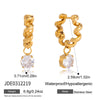 Wholesale Stainless Steel Geometric Electroplated Earrings For Women