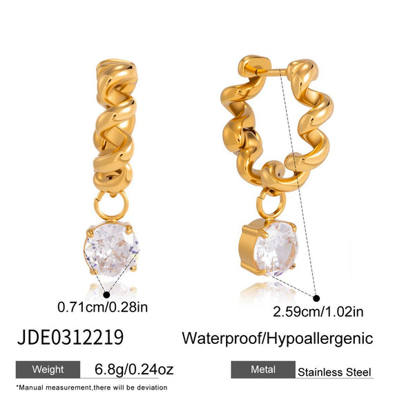 Wholesale Stainless Steel Geometric Electroplated Earrings For Women