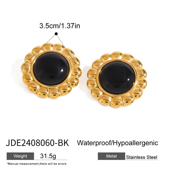 Wholesale Stainless Steel Geometric Electroplated Earrings For Women