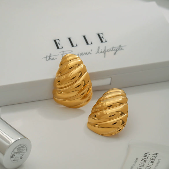 Wholesale Stainless Steel Geometric Electroplated Earrings For Women