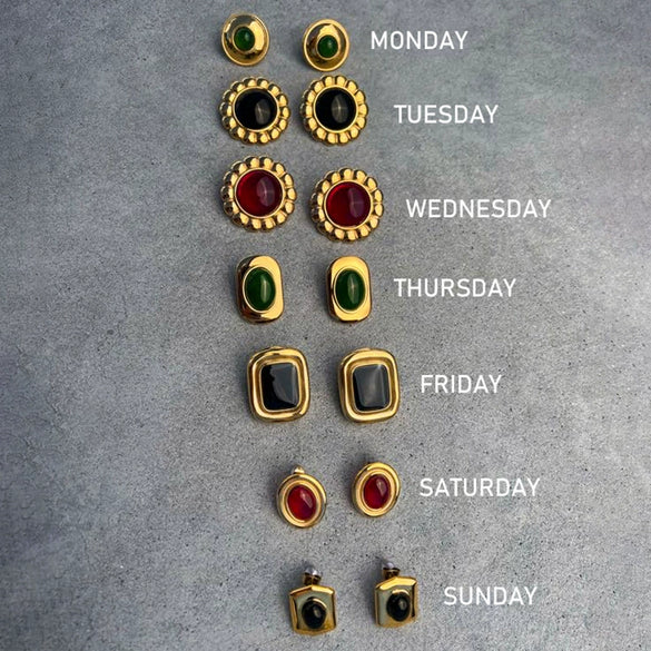 Wholesale Stainless Steel Geometric Electroplated Earrings For Women