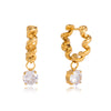 Wholesale Stainless Steel Geometric Electroplated Earrings For Women