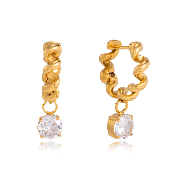 Wholesale Stainless Steel Geometric Electroplated Earrings For Women