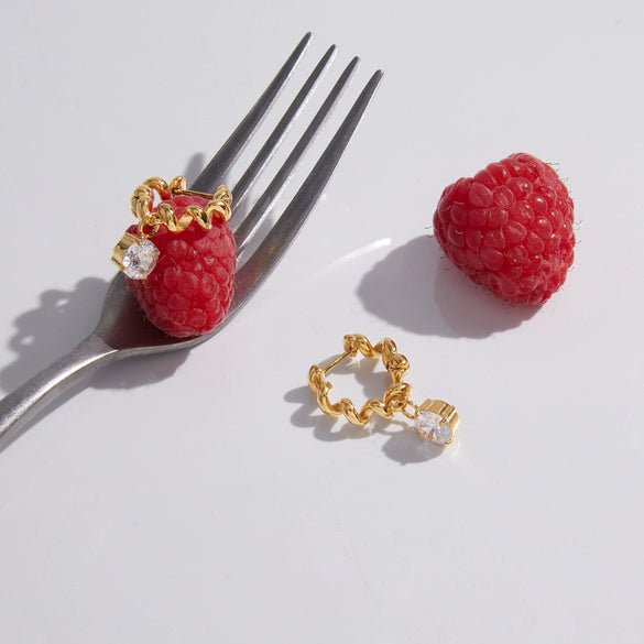 Wholesale Stainless Steel Geometric Electroplated Earrings For Women