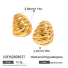 Wholesale Stainless Steel Geometric Electroplated Earrings For Women