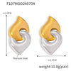 Wholesale Stainless Steel Geometric Electroplated Light Luxury Women's Gold Earrings Ear Studs