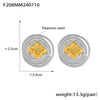 Wholesale Stainless Steel Geometric Electroplated Light Luxury Women's Gold Earrings Ear Studs