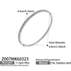Wholesale Stainless Steel Geometric Electroplated Microinlaid Zircon Ringshaped Thin Bracelet Set