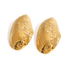 Wholesale Stainless Steel Geometric Electroplated Minimalist Personality Clam Shell Women's Earrings