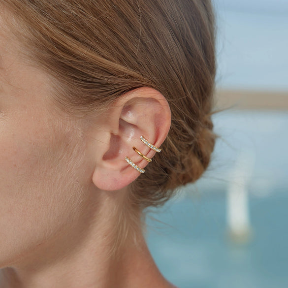 Wholesale Stainless Steel Geometric Electroplated Nonpierced Ear Cuffs For Women
