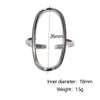Wholesale Stainless Steel Geometric Electroplated Open Ring Hand Jewelry For Women