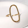 Wholesale Stainless Steel Geometric Electroplated Open Ring Hand Jewelry For Women