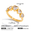 Wholesale Stainless Steel Geometric Electroplated Ring For Women