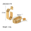 Wholesale Stainless Steel Geometric Electroplated Ushaped Opening Women's Earrings