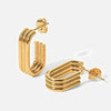 Wholesale Stainless Steel Geometric Electroplated Ushaped Opening Women's Earrings