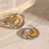 Wholesale Stainless Steel Geometric Electroplated Women's Earrings