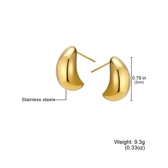 Wholesale Stainless Steel Geometric Electroplated Women's Fashionable Ear Studs