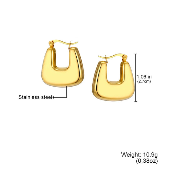 Wholesale Stainless Steel Geometric Electroplated Women's Fashionable Ear Studs