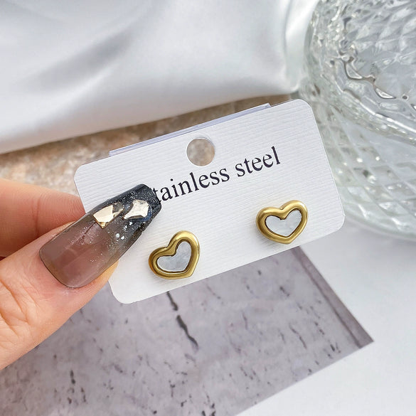 Wholesale Stainless Steel Geometric Electroplated Women's Fashionable Ear Studs