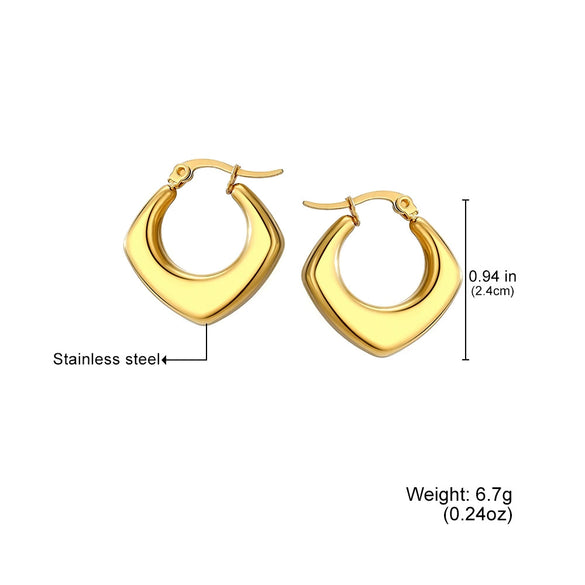 Wholesale Stainless Steel Geometric Electroplated Women's Fashionable Ear Studs