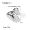 Wholesale Stainless Steel Geometric Electroplated Women's Ring Light Luxury Niche Design Simple And Fashionable