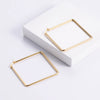 Wholesale 316L Stainless Steel Geometric Electroplating Square Bar Coil Earrings For Women