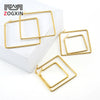 Wholesale 316L Stainless Steel Geometric Electroplating Square Bar Coil Earrings For Women