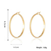Wholesale Stainless Steel Geometric Embossed Gold Plated Women's Earrings