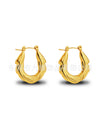 Wholesale Stainless Steel Geometric Embossed Hydraulic Women's Earrings