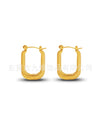 Wholesale Stainless Steel Geometric Embossed Hydraulic Women's Earrings
