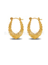 Wholesale Stainless Steel Geometric Embossed Hydraulic Women's Earrings