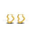 Wholesale Stainless Steel Geometric Embossed Hydraulic Women's Earrings