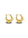 Wholesale Stainless Steel Geometric Embossed Hydraulic Women's Earrings