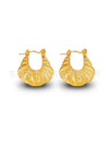 Wholesale Stainless Steel Geometric Embossed Hydraulic Women's Earrings