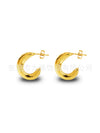 Wholesale Stainless Steel Geometric Embossed Hydraulic Women's Earrings