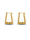Wholesale Stainless Steel Geometric Embossed Hydraulic Women's Earrings