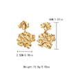 Wholesale Stainless Steel Geometric Embossed Women's Fashion Earrings With Electroplating