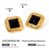 Wholesale Stainless Steel Geometric Exaggerated Earrings For Women With Electroplating