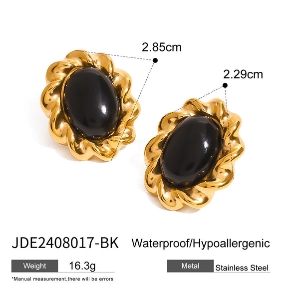 Wholesale Stainless Steel Geometric Exaggerated Earrings For Women With Electroplating