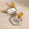 Wholesale Stainless Steel Geometric Exaggerated Electroplated Women's Earrings