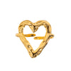 Wholesale Stainless Steel Geometric Exaggerated Lava Love Hollow Open Ring Electroplated Accessories