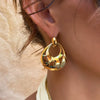 Wholesale Stainless Steel Geometric Exaggerated Niche Earrings For Women With Electroplating