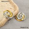 Wholesale Stainless Steel Geometric Exaggerated Retro Style Electroplated Women's Earrings