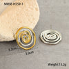 Wholesale Stainless Steel Geometric Exaggerated Retro Style Electroplated Women's Earrings