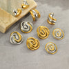 Wholesale Stainless Steel Geometric Exaggerated Retro Style Electroplated Women's Earrings