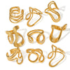 Wholesale Stainless Steel Geometric Exaggerated Rings Electroplated Jewelry Unisex Women's