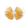 Wholesale Stainless Steel Geometric Fan Earrings Electroplated For Women